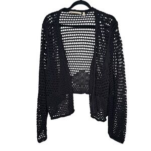 Soft Surroundings women's 2X open crochet knit crop cardigan Whimsigoth fairy